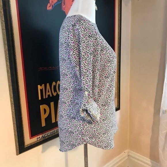 ANN TAYLOR :Leopard Print Long Sleeve Shirt Sz M - Picture 4 of 11